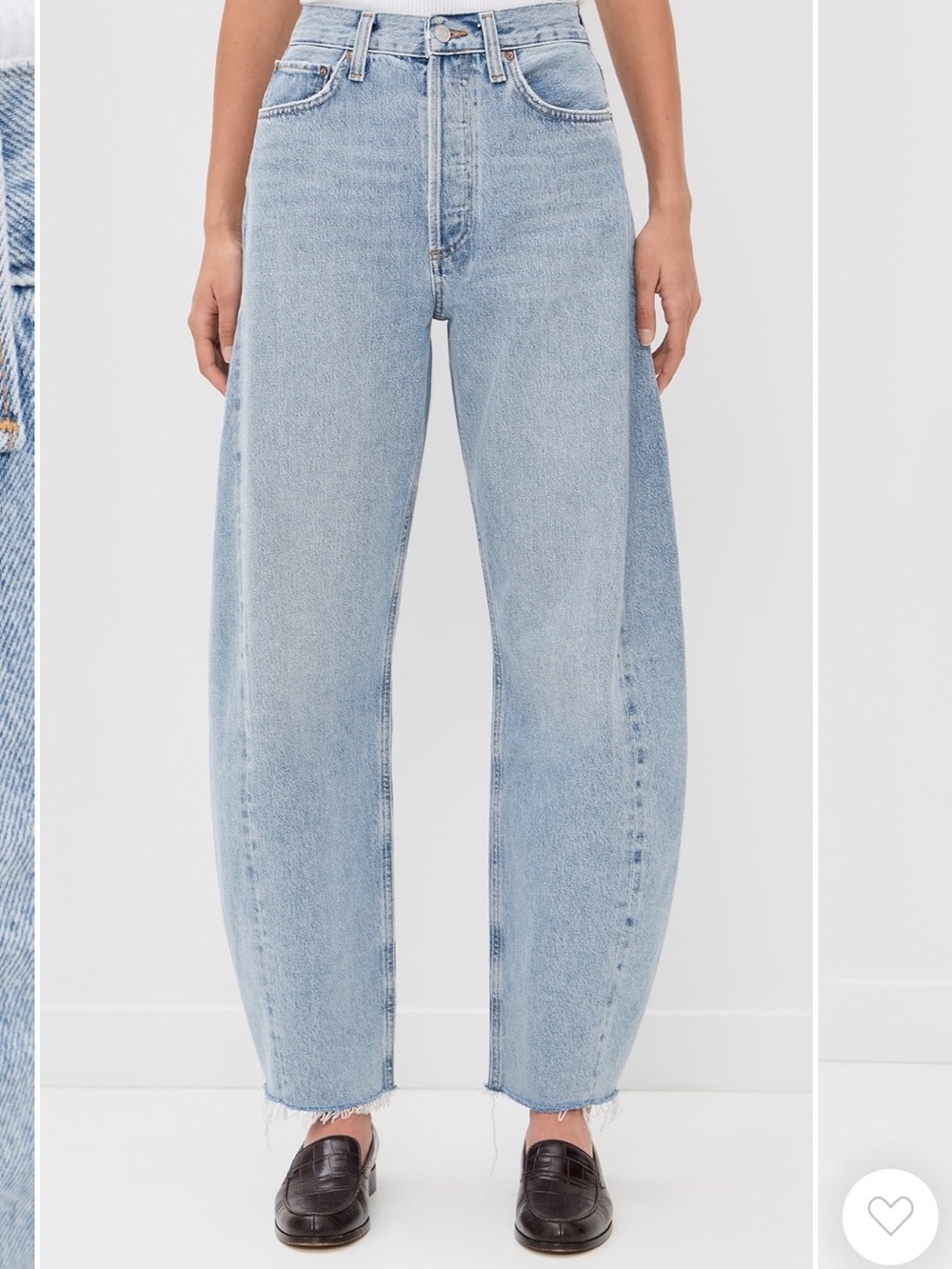 Agolde Luna High Rise Pieced Taper Jeans in Void - Picture 2 of 14